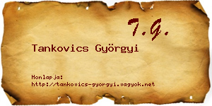 Tankovics Györgyi névjegykártya